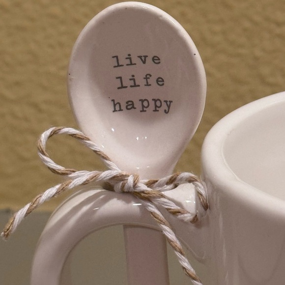 MUD PIE Hot Cocoa Mug with with Inspirational Quote and Spoon - Picture 2 of 5
